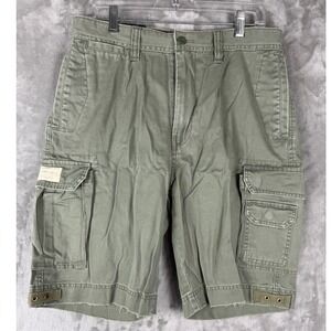 NWT Nautica Jeans Company Men's Cargo Shorts Olive Green Size 31 Utility Pockets
